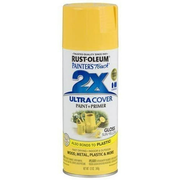 Rust-Oleum Painter's Touch Multi Purpose Spray Paint - Gloss, Durable - 6 Pack, 12-Ounce, Yellow