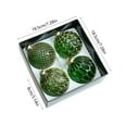 thumbnail image 3 of Christmas Glass Ball Ornaments Set of 4 Irregular Shaped 8cm Wine Silver Coffee Green Glass Holiday Tree Decorations Durable Hanging Vintage Decorative for Seasonal Home Decor, 3 of 5