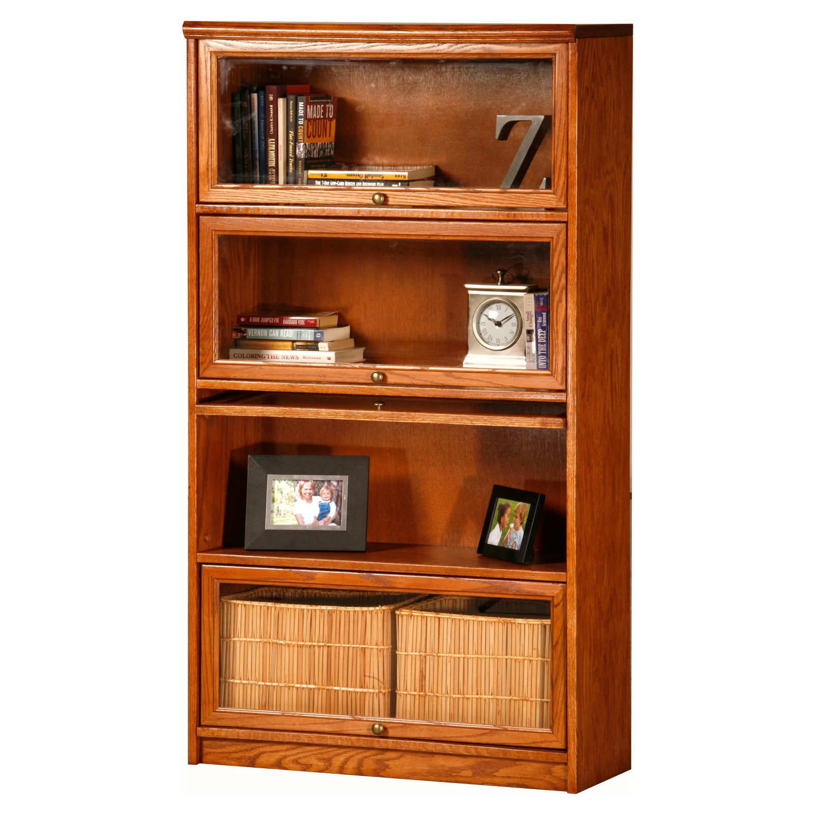 Eagle Furniture Classic Oak Customizable 4Door Lawyer Bookcase