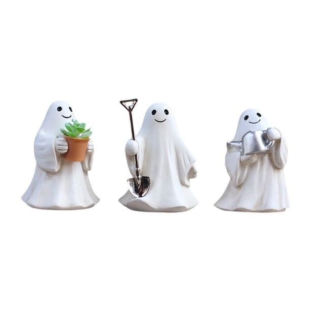 3 Figuras de Resina, Adornos Decorativos, Estatuas de Jardín, Esculturas Pequeñas para Escritorio, Estantería, Decoración Del Hogar, Interior