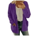 thumbnail image 1 of Manteau Cardigan en Peluche Décontracté pour Femmes avec Poches et Boutons, 1 of 6