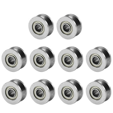 10pcs V624ZZ V Groove Ball Bearing Pulley For Rail Track Linear Motion System 4*13*6mm, Ball Bearing, V624ZZ Bearing