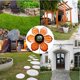 thumbnail image 2 of Style 6 Estaca de jardín de flores coloridas de hierro forjado, letrero de jardín, adornos artísticos, manualidades, 2 of 5