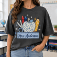 thumbnail image 2 of Back To School Shirt, Personalized Teacher Name Shirt, Custom Apple Pencil Classroom Tee, Teacher Appreciation Gift, First Day Of School, 2 of 10