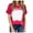 Hot Pink, variant on Leesechin Women Cute T Shirt Juniors Graphic Tops
