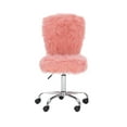thumbnail image 4 of Linon Wilaford Task Chair with Adjustable Height & Swivel, 275 lb. Capacity, Vibrant Pink Faux Fur, 4 of 14
