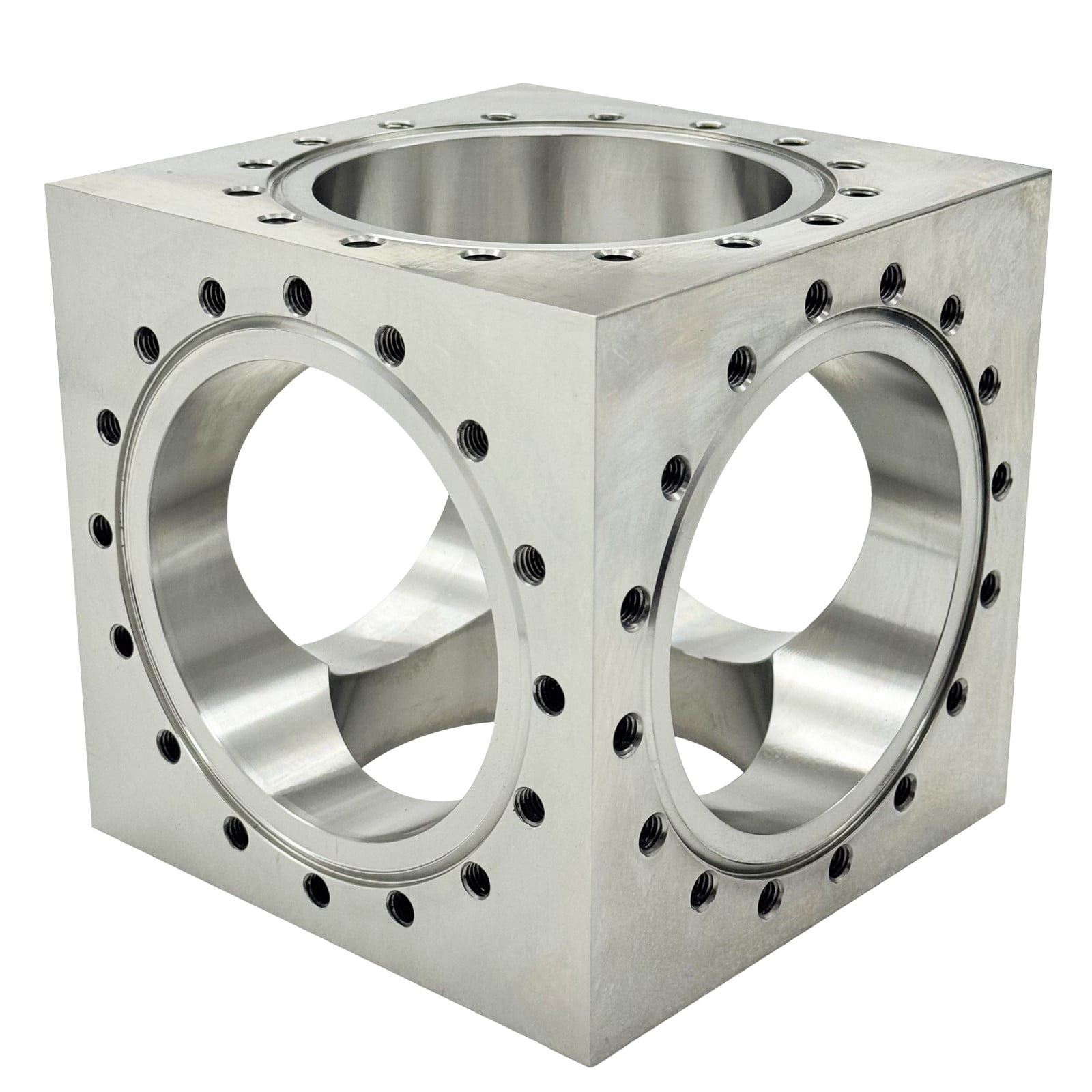 Ultra High Vacuum Chamber Stainless Steel Conflat Flange 6-Way Cube CF100