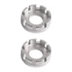 thumbnail image 1 of Yuarrent Llave de radios para bicicleta, ajustador portátil para bicicletas, reparación de ruedas de ciclo de mantenimiento, ajuste de pezón, Plata 2piezas, 1 of 6