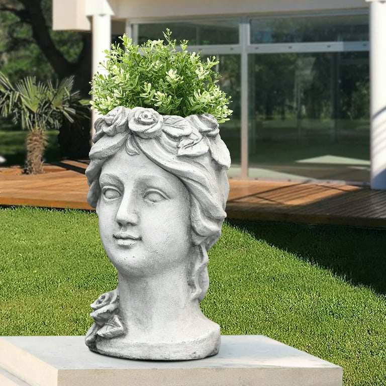 Luxen Home WHPL1555 MgO Victorian Rose Lady Head Bust