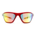 thumbnail image 2 of Womens 90s Sport Fashion Triangular Shape Wrap Plastic Sunglasses Red - Orange Mirror, 2 of 4