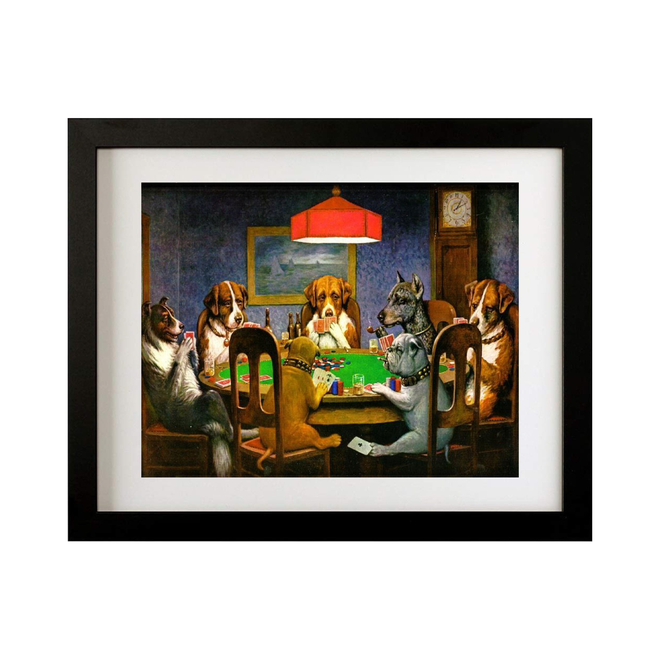 Dogs Playing Poker By Cassius Marcellus Coolidge Poker Room Framed Wall Art  Print - Walmart.Com