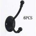 thumbnail image 3 of Ganchos para abrigos, paquete de 6 ganchos de pared, ganchos para toallas, ganchos de metal para abrigos con tornillos para dormitorio, abrigos, sombreros, baño, cocina, 3 of 6