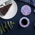 thumbnail image 5 of RYLABLUE Mandala Set of 8 Round Coaster for Drinks, Absorbent Ceramic Stone Coasters Cup Mat with Cork Base for Home Kitchen Room Coffee Table Bar Decor, 5 of 5