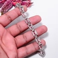 thumbnail image 5 of Pink Rubellite Tourmaline, CZ 925 Sterling Silver Adjustable Tennis Bracelet 7-8" B516, Tourmaline Bracelet, Pink Bracelet, Oval Bracelet, 5 of 6