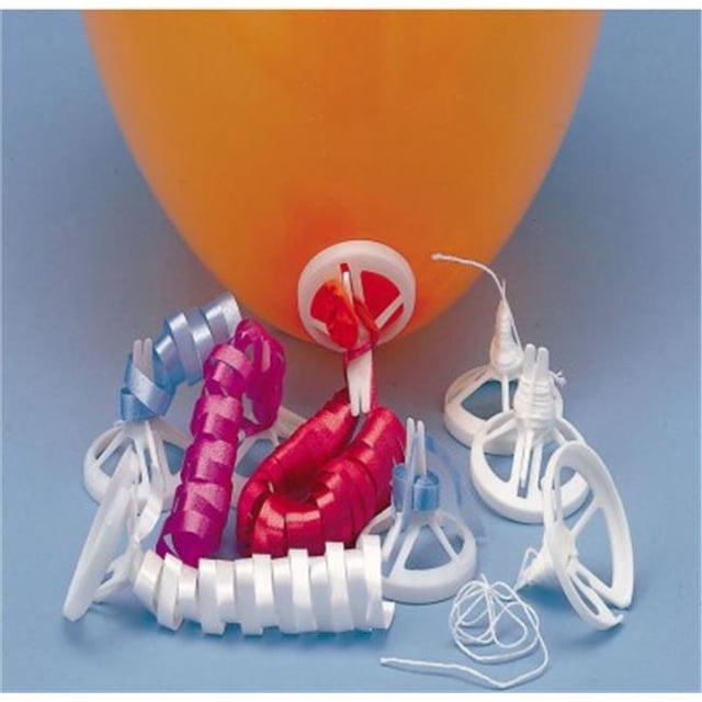 Balloons and Weights 2096 Helium Balloon Ties with Ribbon 250 pc