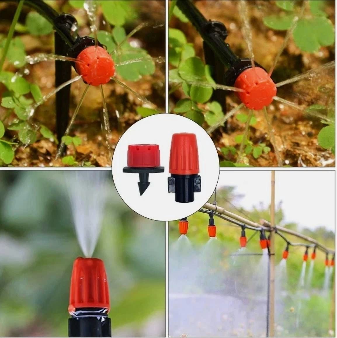 PURELY- 148 Pcs Garden Drip Irrigation Kit Micro Hose 4/7Mm Adjustable Watering System