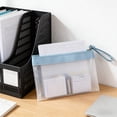 thumbnail image 1 of Compact TPU Frosted File Storage Bag, A6 Size, Waterproof Zippered Document Organizer for Office, School, Travel - Lightweight Tote for Documents, Reports, and Check Records, 1 of 6