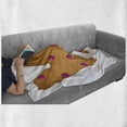 thumbnail image 6 of Christmas Alphabet Soft Flannel Fleece Blanket, Letter W with Candy Dots Gingerbread Biscuit Cookies Print, Cozy Plush for Indoor and Outdoor Use, 50" x 60", Ginger and Dark Magenta, by Ambesonne, 6 of 6