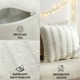 thumbnail image 4 of Mainstays Faux Fur 19"x19" Decorative Pillow, Ivory, 1 piece, 4 of 7