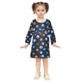 thumbnail image 2 of Girls' long-sleeved dress Various Ball Games Girls' A-line dress with ribbed cuffs Soft and comfortable, 2 of 6