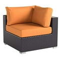 thumbnail image 4 of Modway Convene Aluminum and Rattan Outdoor Patio Corner in Espresso/Orange, 4 of 4