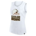 thumbnail image 2 of Women's-Fanatics  White Cleveland Browns Slub Tank Top, 2 of 3