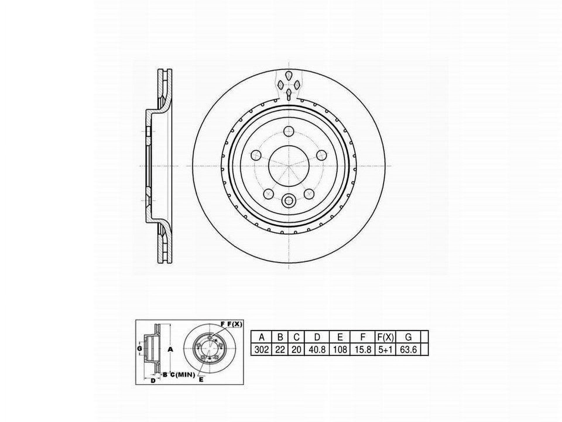 UltraHC Coated High Carbon Brake Rotor, Rear UR003433, Volvo S60 2018-2011