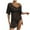 Black, variant on fatyb Swimsuit Cover up for Women Crochet V Neck Bikini Coverup Split Hollow out Knit Mini Beach Dress