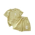 thumbnail image 3 of MEZZALL Child Girls Summer Outfit Sets Short Sleeve Tee And Shorts Two Piece Casual Playwear Comfortable Breathable Kids O-Neck Adorable Daily Clothes Sets, 3 of 3
