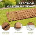 thumbnail image 4 of Patiojoy 8' Weather-Resistant Straight Hardwood Pathway Roll Out Fir Wood Garden Walkway with Non-Slip Surface 22", 4 of 10