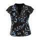 thumbnail image 1 of Gibobby Playeras Mujer Camisetas Cuello V Blusa de color Short Plus Tops Camiseta de mujer Tamaño Manga desvanecida Blusa de mujer con cuello en V informal(Negro,G), 1 of 4