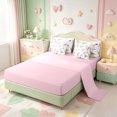 thumbnail image 3 of Manfei Watercolor Cocktail Bowtie 7 Pieces Full Size Bedding Sets,Martini Fruit Girly Full Size Bed in a Bag,Pink Reversible, 3 of 7