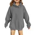 thumbnail image 3 of LTTVQM Hoodies for Teen Girls Cute Hoodie Oversized Preppy Basic Comfortable Soft Sweatshirts Tops Fall Winter 2026 Trendy Outfits Gray 3-14 Years, 3 of 6