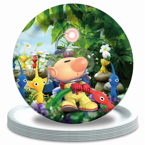 Pikmin Birthday Decorations Plates Party Supplies Tableware Disposable Dinnerware