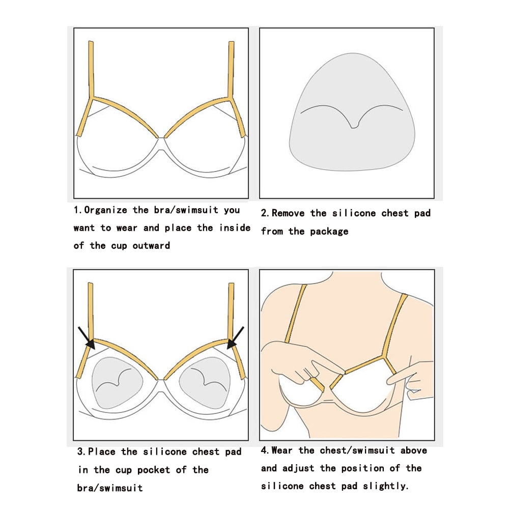 Wholesale Women Bra Padded Chest Cups Thick Insert Breast Enhancer Push Up  Bikini Invisible Bra Pads For Swimsuit From Richardgu10, $1.77