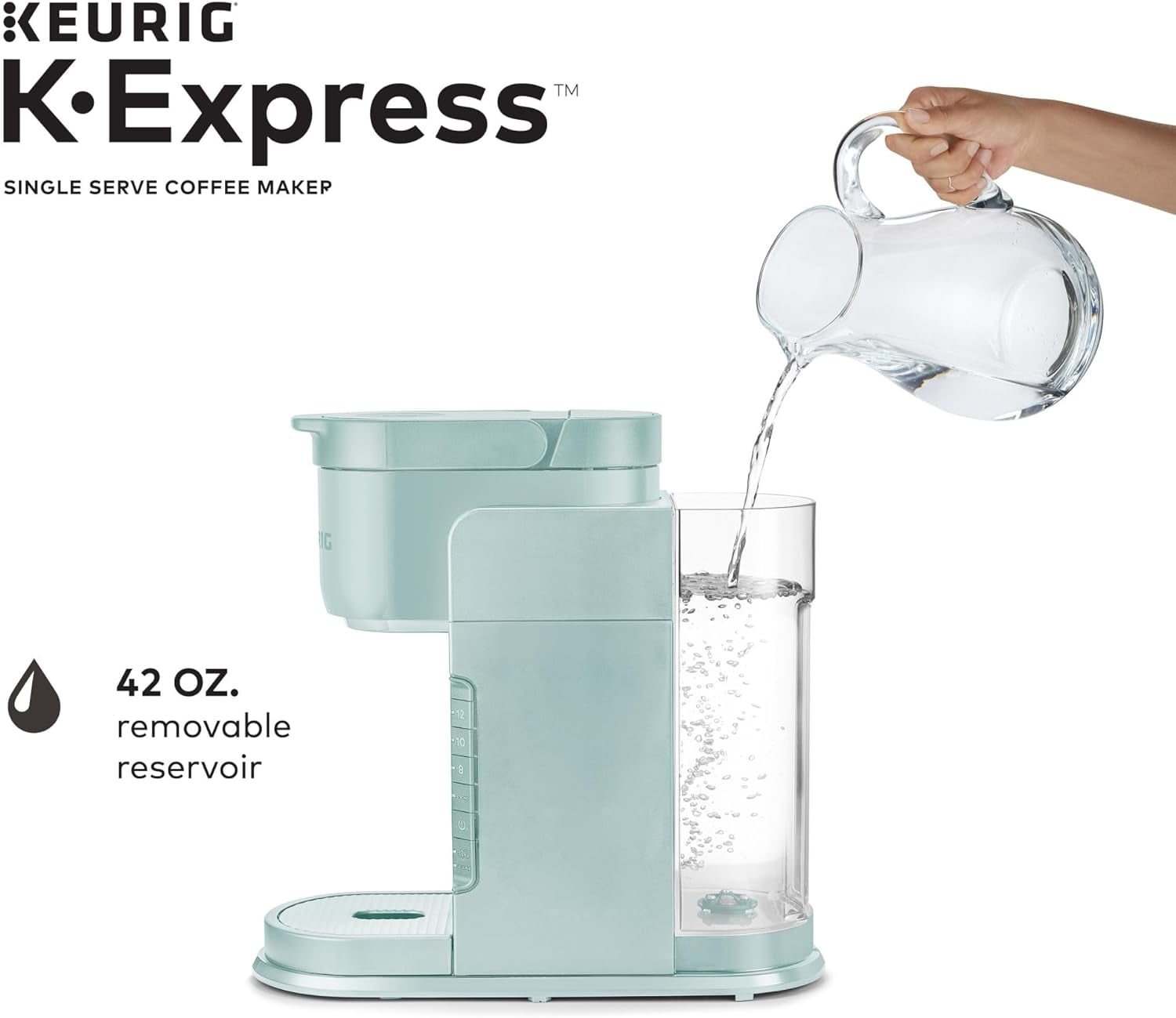 KEURIG K-EXPRESS COFFEE MAKER, SINGLE SERVE K-CUP POD COFFEE BREWER, MINT