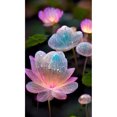thumbnail image 1 of Cuadros Decorativos Flores de gota de agua 5D Kits de pintura de diamantes DIY Arte de pared de taladro redondo completo (Y721) Likrtyny embutido en tela, 1 of 8