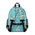 thumbnail image 2 of Australian Shepherd and Floral Cute School Backpack Bag for School with Padded Back and Adjustable Shoulder Straps 15.25"x11.5"x5.25", 2 of 4