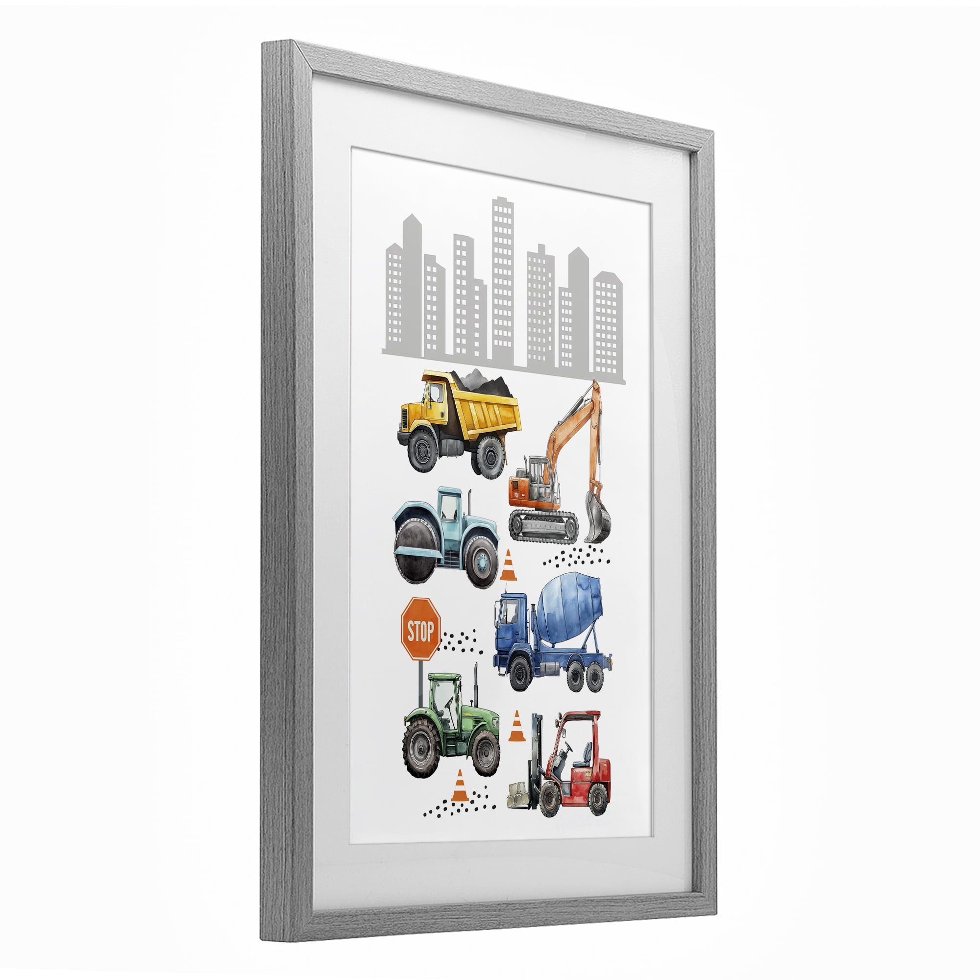 Stupell Industries City Keeps Moving Gray Framed Print Under Glass, design by Christine Simpson Art