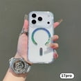 thumbnail image 5 of Magnetic Glitter Case For iPhone 17, Compatible with MagSafe, Sparkle Bling Luxury Shiny Clear Slim Protective Shockproof Phone Cover for Women Girls For iPhone 17, B, 5 of 13