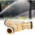 thumbnail image 4 of Brass Quick Connect Tee Hose Connector Three Way Water Hose Adapter Threaded Hose Pipe Adapter Home Garden Adapters, 4 of 5