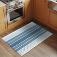 thumbnail image 3 of Blue Ombre Stripe Bathroom Mats 2x3 FT, Non Slip Small Kitchen Mat, Farmhouse Striped Gradient Washable Soft Backed Front Door Throw Rugs Non-Shedding Indoor Outdoor Doormat for Entryway Sink, 3 of 8