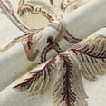 thumbnail image 3 of Floral Valance for Windows, Embroidery Blossoms Linen Textured Short Curtains Drapes for Laundry Room, 52 x 18, Brown, Rod Pocket, 3 of 6