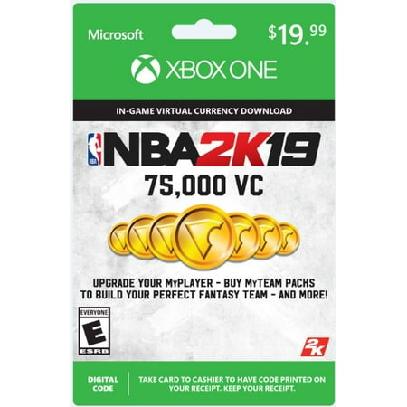 NBA 2K19 75,000 Virtual Currency Card (Best Virtual Card Games)