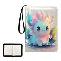Game Card Storage Bag Collectible Trading Card Albums The 4-Pocket Card Binder With 50-Page Sleeve Can Hold 400 Game Cards A Cartoon Dragon