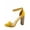 Yellow Stack, variant on Shiner Women's Fashion Open Toe Ankle Strap Buckle Chunky High Heels Sandals Shoes