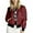 Red, variant on Baqcunre Jackets For Women Autumn/Winter Solid Color Short Fashion Zipper Overlay Jacket Coat Winter Coats For Women Fall Outfits For Women 2023 Black L