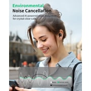 Wireless Earbuds,5.4 Bluetooth Headphones with ENC Noise Canceling,Built-in Mic, 40H Long Playtime, Stereo Earphones for iPhone & Android