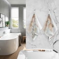thumbnail image 5 of Coolnut Mommy Baby Giraffe Hand Towels Set of 2 Soft Absorbent Towel Hand Cloth, Cotton Fingertip Bath Towels for Home, Bathroom Hotel, Gym and Spa 28 X 16 in, 5 of 6