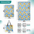 thumbnail image 2 of Daffodils Flower on Checkered Extra Large Picnic Beach Blanket Waterproof Sand Proof Portable Outdoor Mat 80x118, 2 of 9
